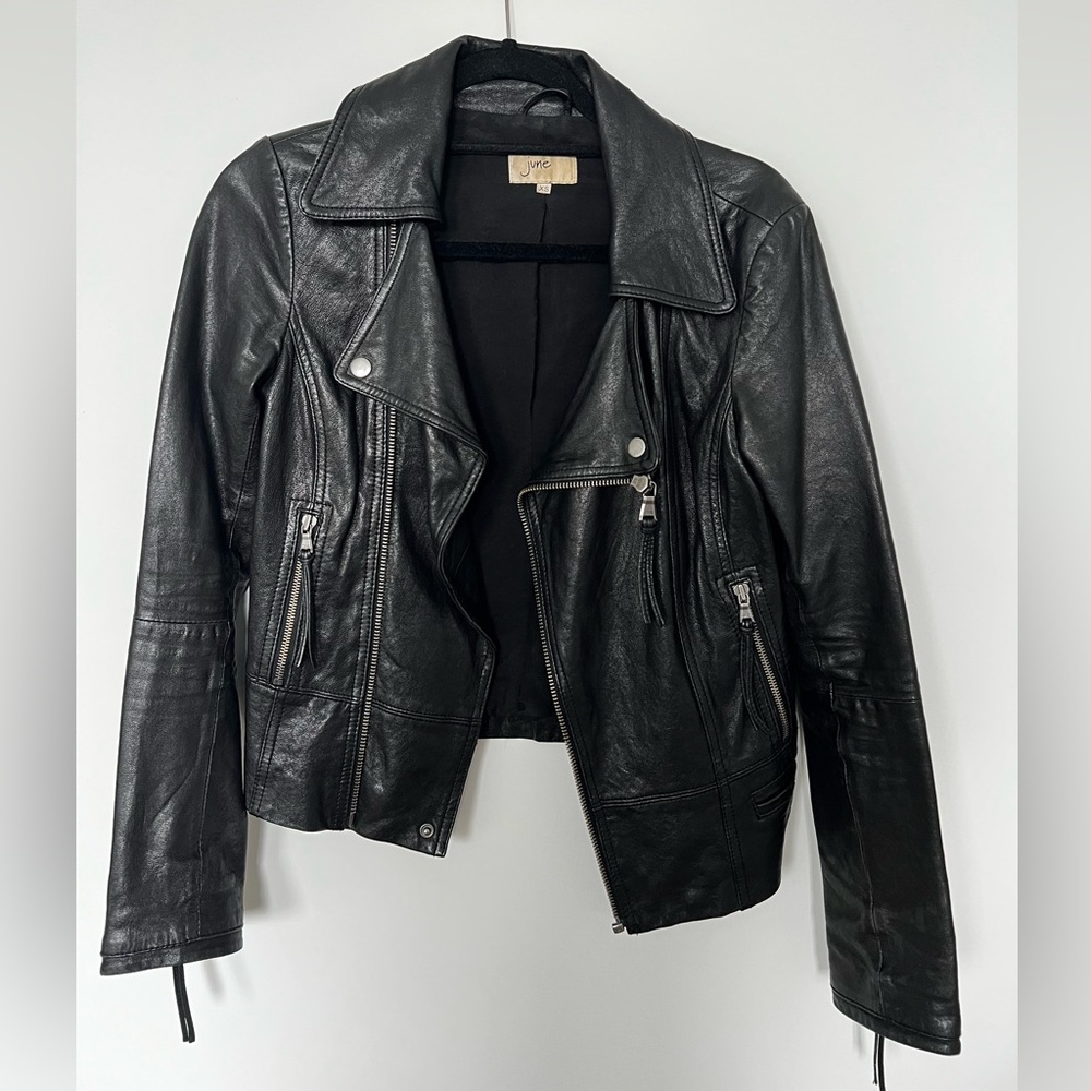 June Leather Jacket | Black - Size XS